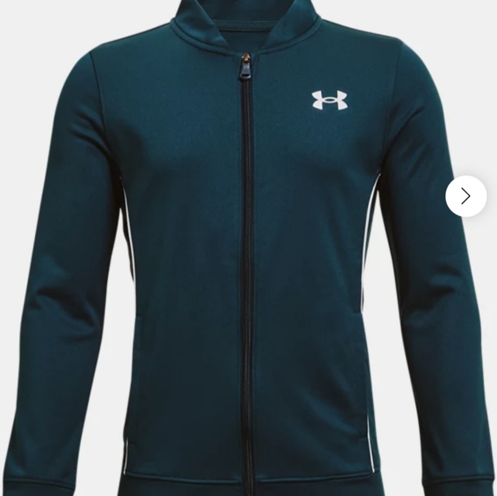 Under Armour Boys Pennant full zip, NWT, size Youth medium, Dark Aqua bl…